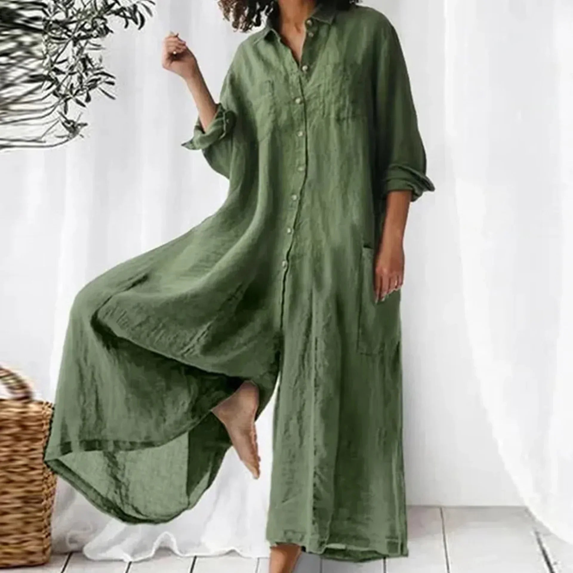 Ruta | Oversized Linen Jumpsuit