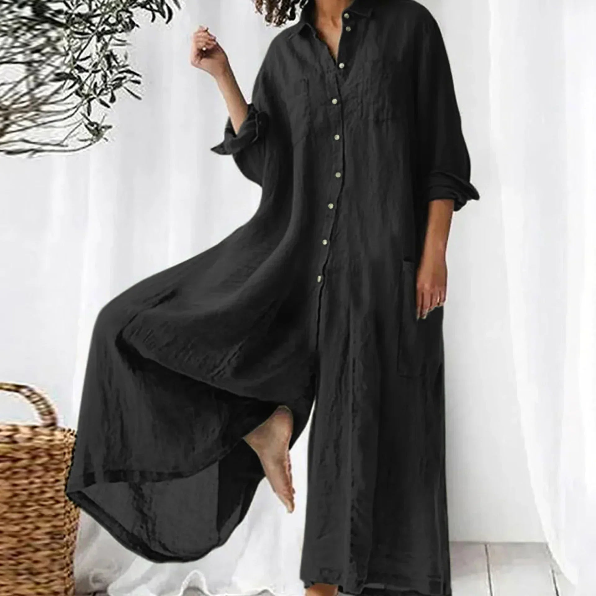 Ruta | Oversized Linen Jumpsuit