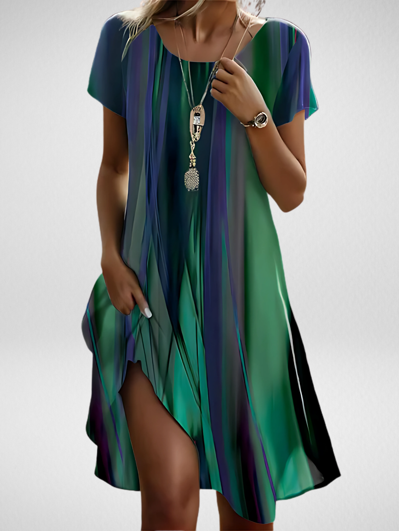 Janessa - Casual Gradient Dress