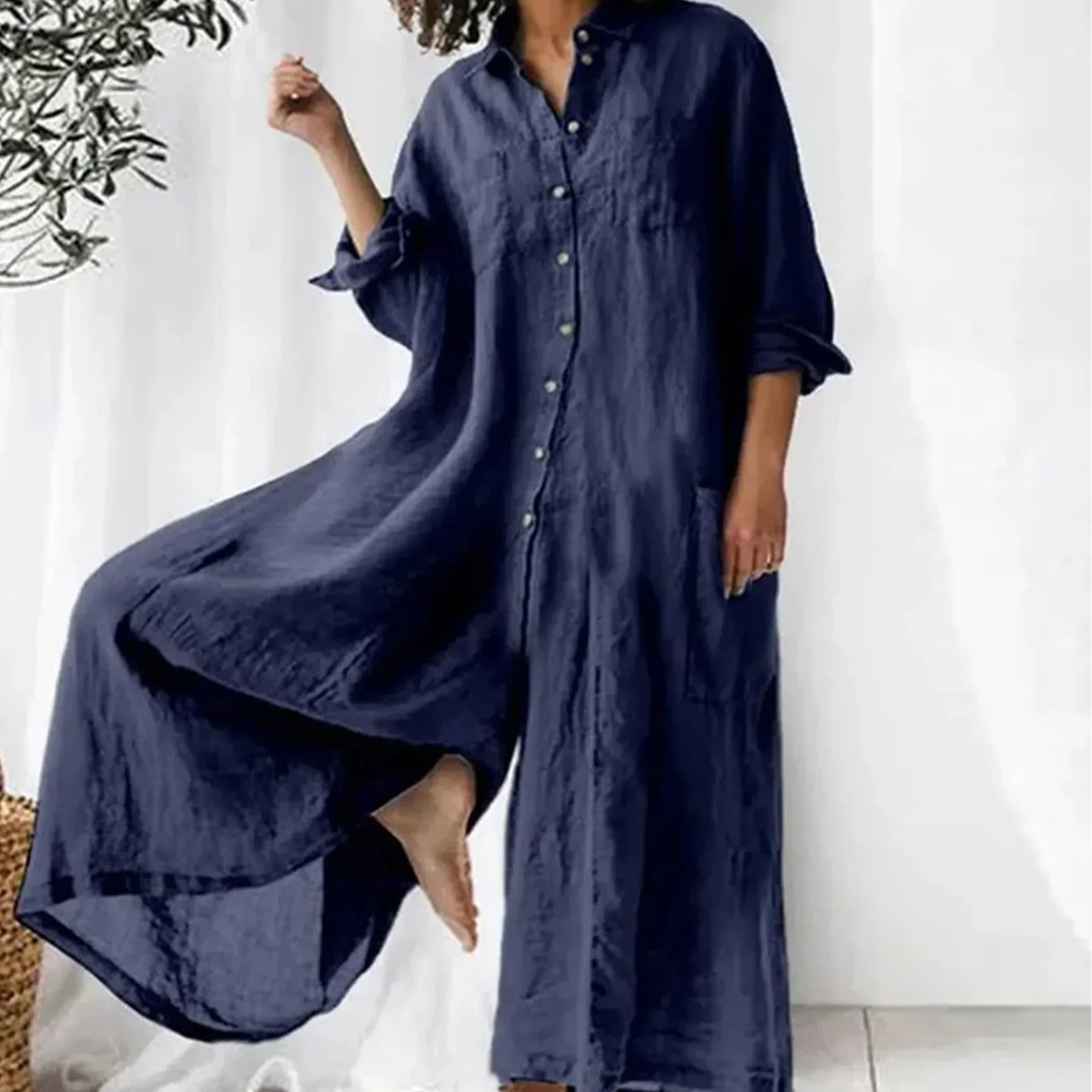 Ruta | Oversized Linen Jumpsuit