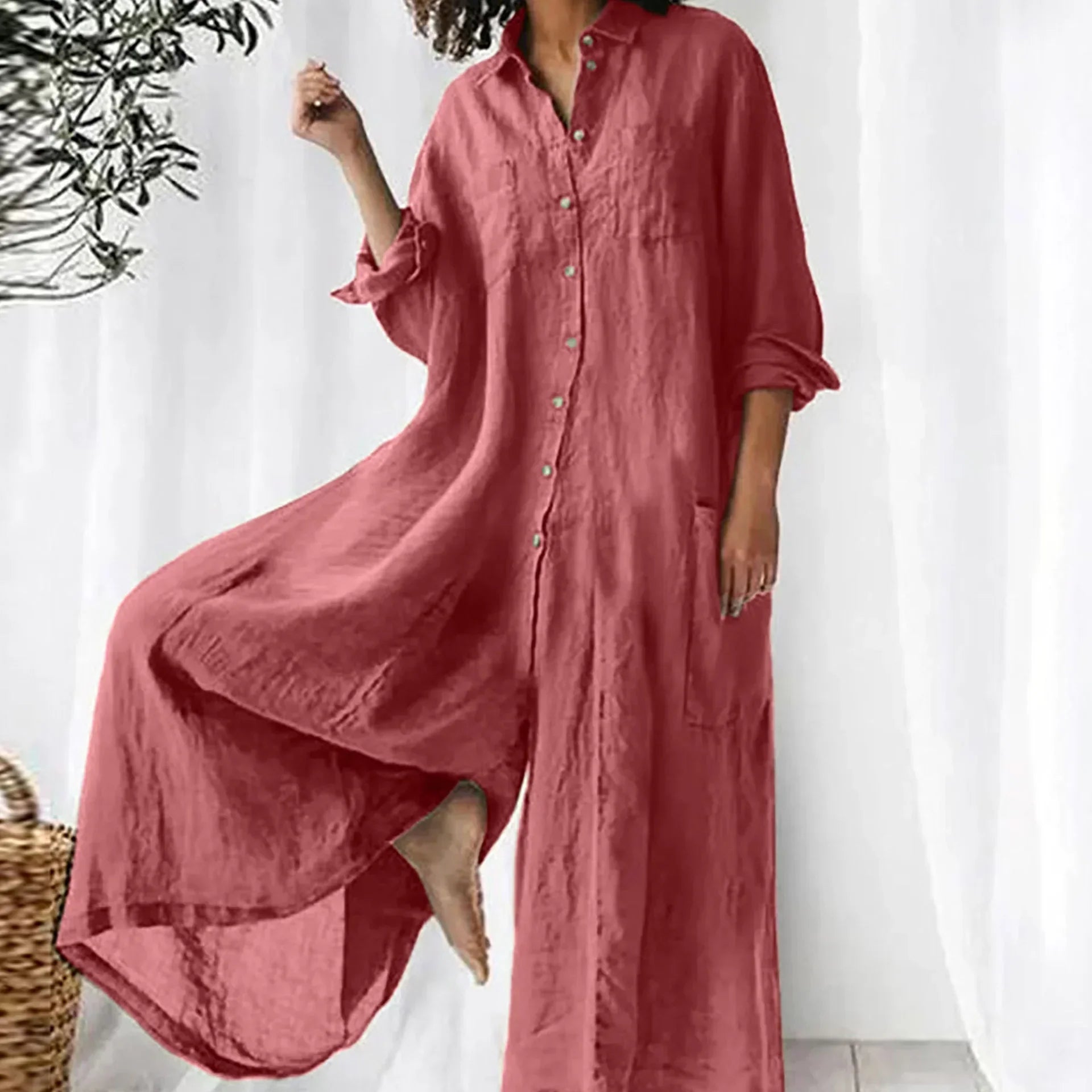 Ruta | Oversized Linen Jumpsuit